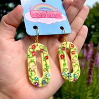 Image 1 of YELLOW Spectrum Bloom Dangles 