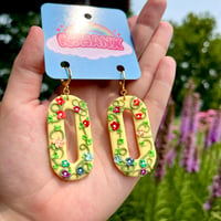 Image 2 of YELLOW Spectrum Bloom Dangles 