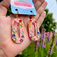 Image 1 of PEACH Spectrum Bloom Dangles 