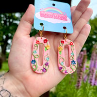 Image 2 of PEACH Spectrum Bloom Dangles 