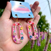 Image 1 of PINK Spectrum Bloom Dangles 