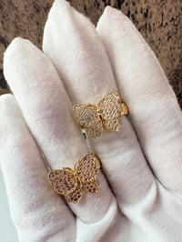 Image 2 of Butterfly gold laminated ring 