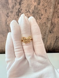 Image 1 of Nugget butterfly gold laminated ring 