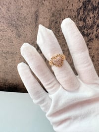 Image 1 of pink Rolx heart gold laminated ring 