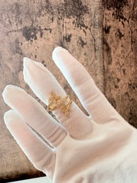 Image 1 of Butteflies gold laminated ring 