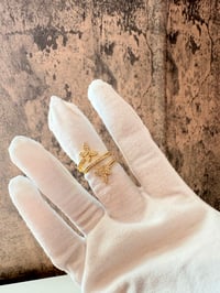 Image 2 of Butteflies gold laminated ring 