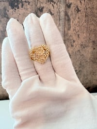 Image 1 of Kitty heart nugget gold laminated ring 