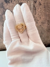 Image 2 of Kitty heart nugget gold laminated ring 