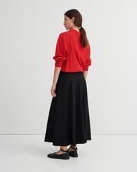 Image 4 of kowtow keyhole jumper poppy red