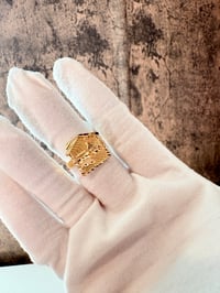 Image 2 of Trap house gold laminated ring 
