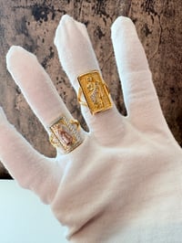 saint gold laminated ring 