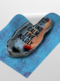 Image 5 of Find Calm. Live Boldly. Painted Shell Print.