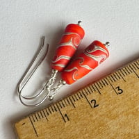 Image 3 of Orange with Ivory - Earrings