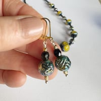Image 3 of Mustard and Lustre Necklace/Earrings Set