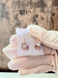 Image 1 of Small heart hoops gold laminated 