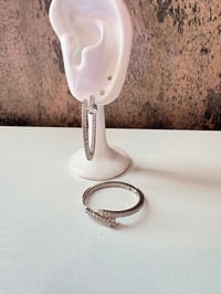 Cart silver laminated hoops 