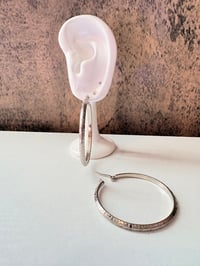 Versa silver laminated hoops 
