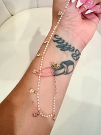 Hearts anklet gold laminated 