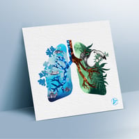 Image 1 of Limited Edition Fine Art Print |  Breath of Life - Blue and Green Lung