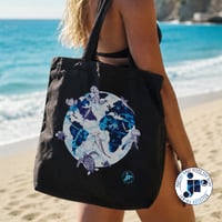 Image 1 of Organic Cotton Tote Bag | World Ocean Day Design 
