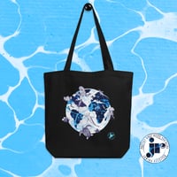 Image 3 of Organic Cotton Tote Bag | World Ocean Day Design 