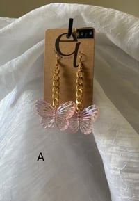 Image 2 of (holografisch/glow in the dark) schmetterling ohrringe