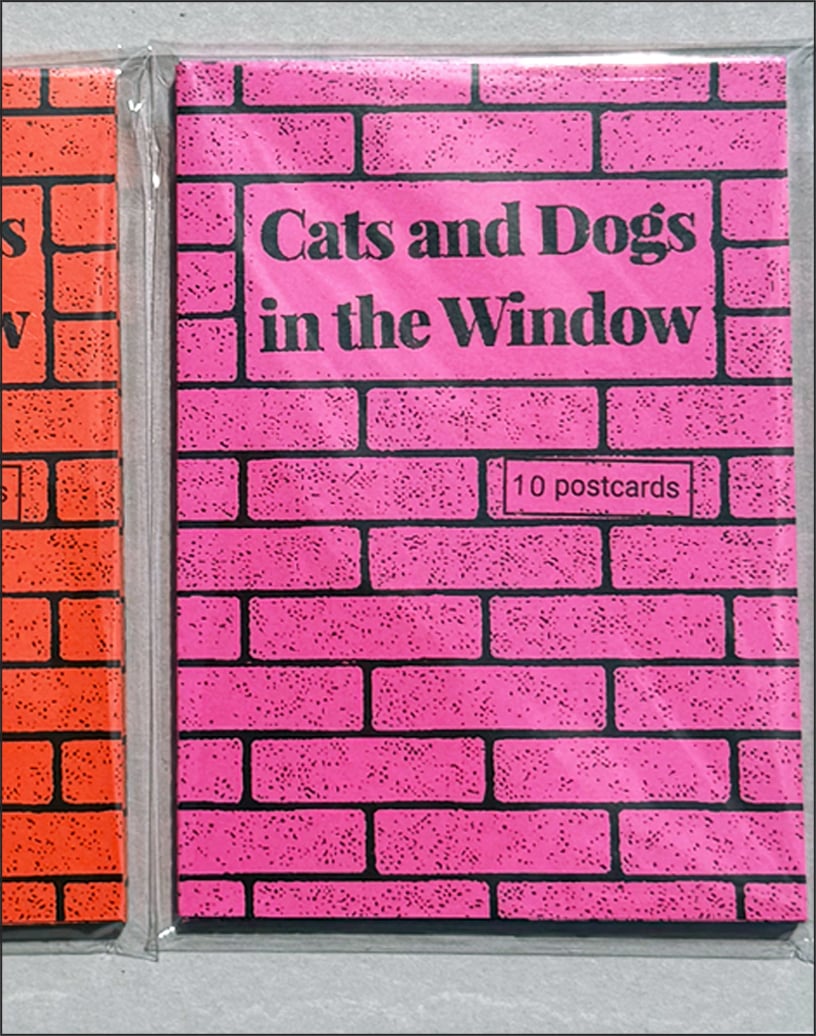 Image of 'Cats and Dogs in the Window' -  postcard set 