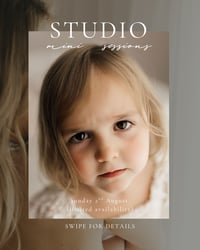 Image 1 of STUDIO MINI SESSIONS- SUNDAY 2ND AUGUST