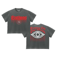 EMPTY ON THE INSIDE - CHARCOAL GREY CROP TOP [PRINTED ON AMERICAN APPAREL [PRE-ORDER]