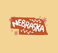 Image 2 of Nebraska state shape sticker