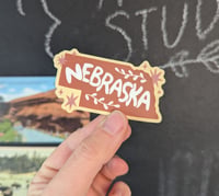 Image 1 of Nebraska state shape sticker