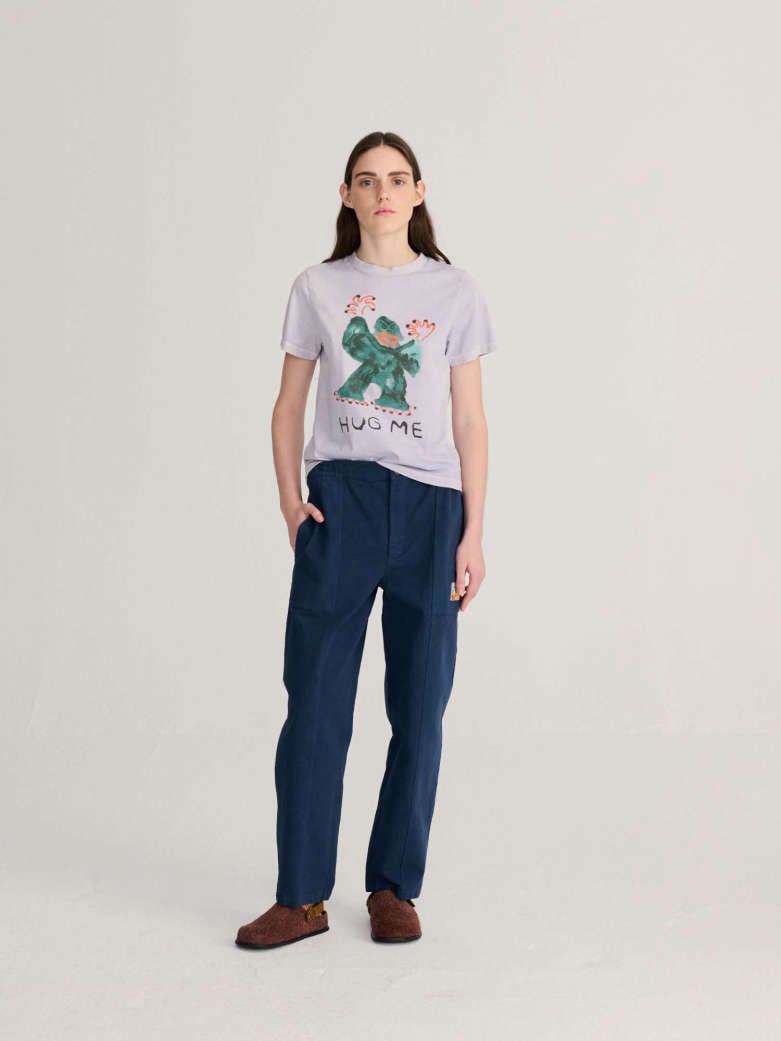 Image of 1-Camiseta lila Hug Me cropped T-shirt