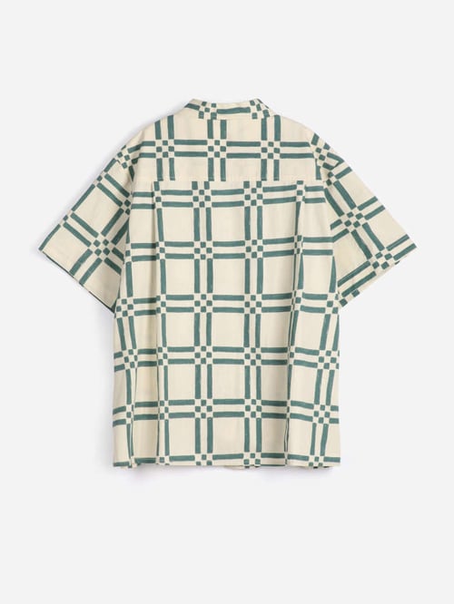 Image of 1-Camisa Squares all over poplin shirt