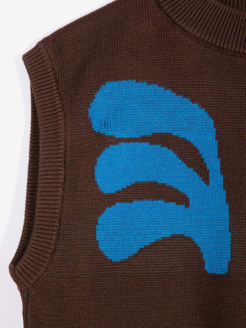Image of 1-Chaleco Plant Seal jacquard cotton vest