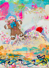 Gilded Gingerbread - original 9x12 on canvas