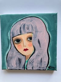 Image 1 of Pink Hair Don't Care Original Painting
