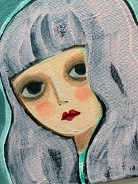 Image 2 of Pink Hair Don't Care Original Painting