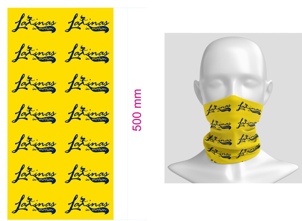 Image of Yellow/Blue Tubular Bandana 