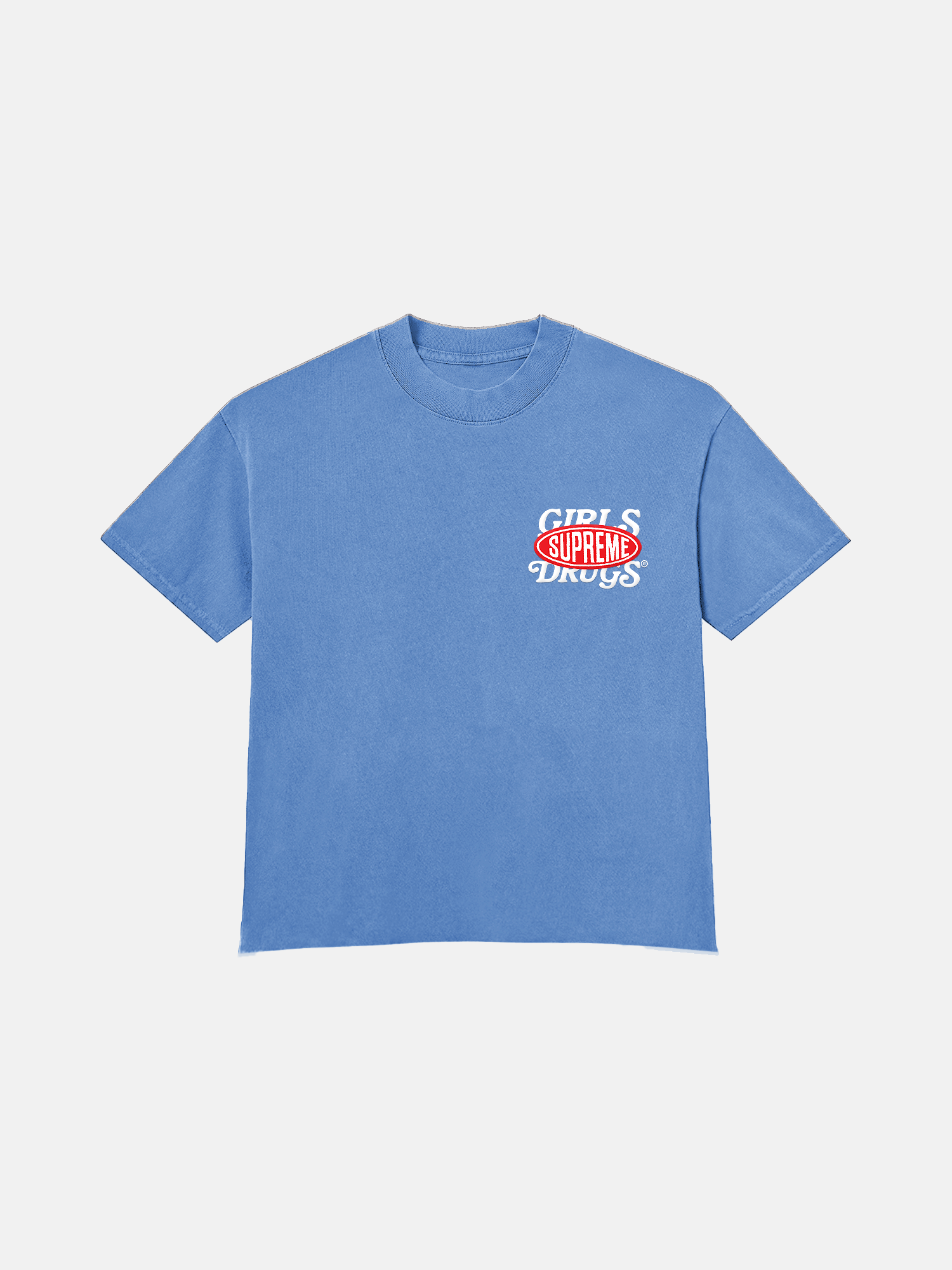 Image of GIRLS ARE DRUGS® x SUPREME® TEE - DENIM BLUE
