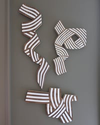 Image 3 of Set of 3 Mini Ribbon Prints in Walnut