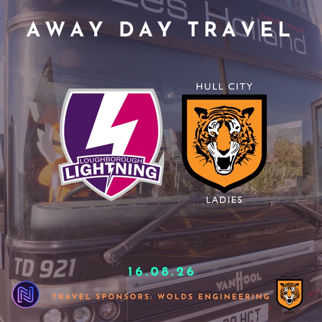 Away Day Travel - Loughborough Lighting Vs Hull City Ladies - 16/08/26