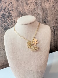 Image 2 of Autism mom butterfly gold laminated necklace 