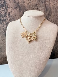 Image 2 of Autism mom with boy gold laminated necklace 