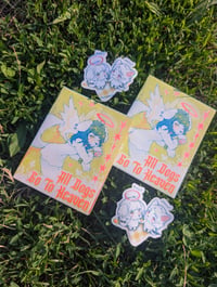 Image 1 of all dogs go to heaven 3 color risograph zine