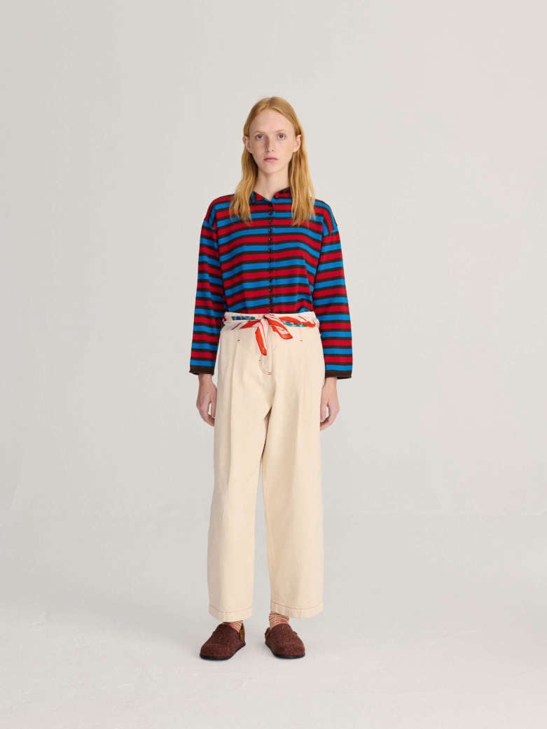 Image of 1-Chaqueta rayas Striped cotton cardigan