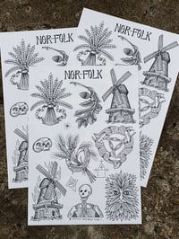 Image 2 of NOR–FOLK Print by Stone Wizard A3