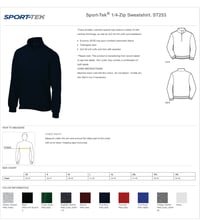 Image 2 of MSYF Embroidered Quarter Zip Sweatshirt