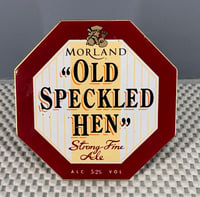 Image 1 of Vintage (1990s) British Beer Pump Tap Handle - Old Speckled Hen, Strong Fine Ale
