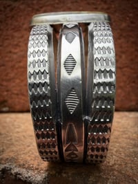 Image 6 of WL&A Handmade Ingot High Grade Royston Ribbon Turquoise Cuff - Size 7 to 7.5" Wrist 