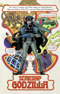 Starship Godzilla Cover Print